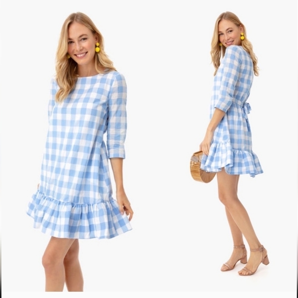 PERSIFOR S SMALL Poppy Checked Gingham Plaid Dress - Picture 11 of 11